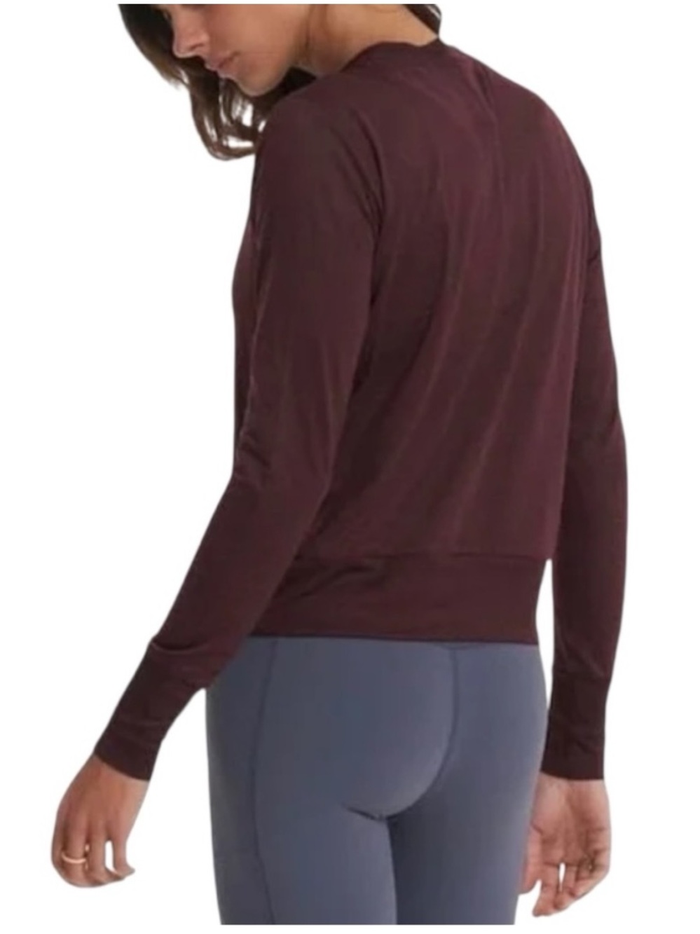 Vuori Daydream Crew Long Sleeve Shirt Small Maroon Burgundy Ruby athleisure - Picture 5 of 13